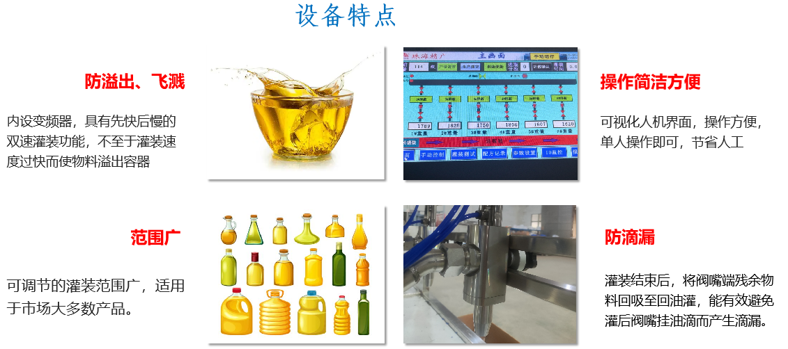 新式直线上称重式灌装机特点